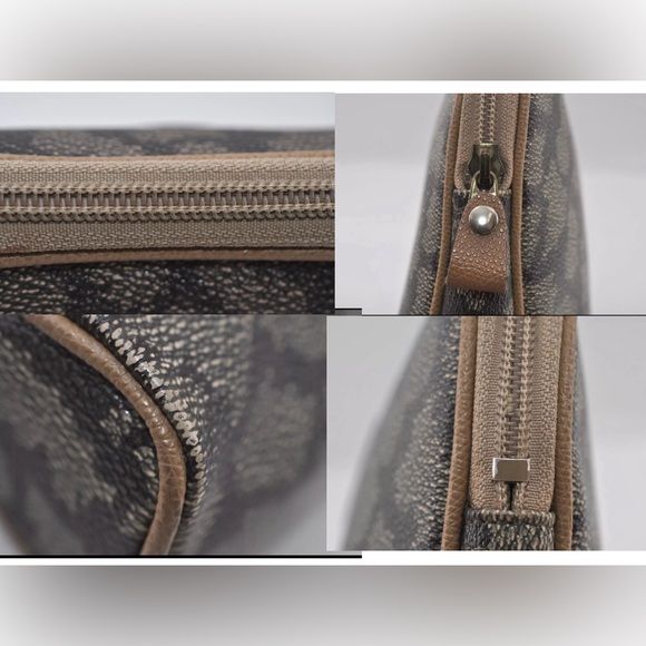 YVES SAINT LAURENT Clutch Hand Bag Purse PVC Leather Gray 2289I - Picture 5 of 15